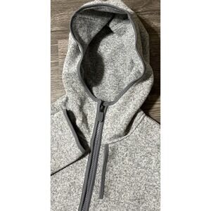 Lululemon Fleece & Thank You Hooded Pullover SZ 8 Heathered White Battleship